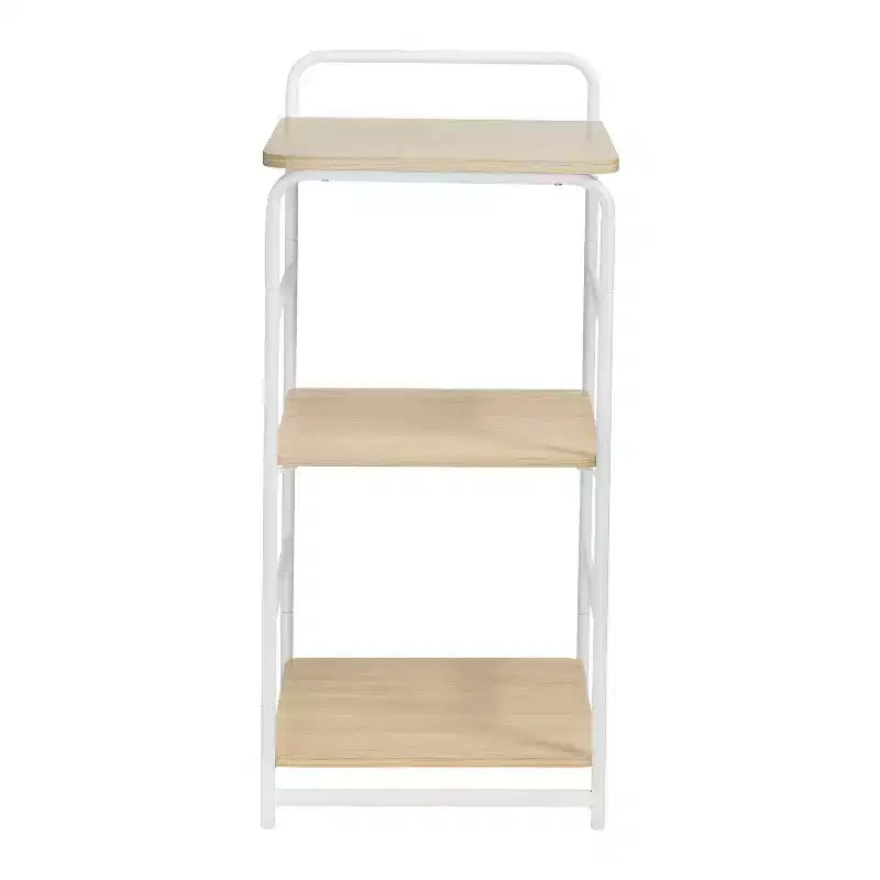 Honey-Can-Do 3 Tier Shelf: White Steel Bookshelf, Decorative Bookcase, Storage Shelves, 60 lb Capacity