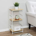 Honey-Can-Do 3 Tier Shelf: White Steel Bookshelf, Decorative Bookcase, Storage Shelves, 60 lb Capacity