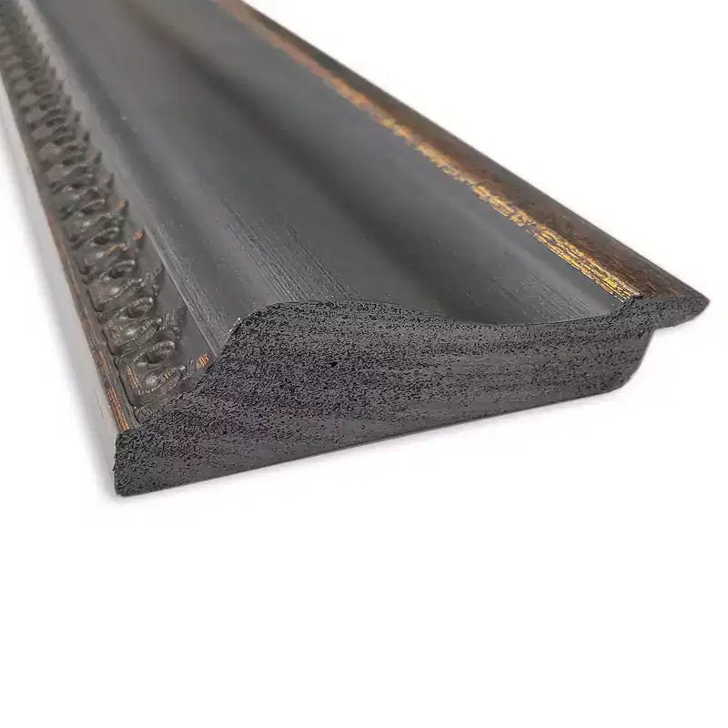 44" x 33" Non-Beveled Thomas Black Bronze Bathroom Wall Mirror - Amanti Art: Rectangle, Polystyrene Frame, Wall Mounted