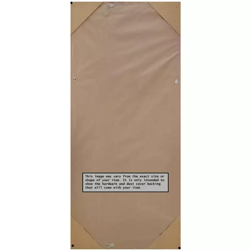 29" x 65" Non-Beveled Elegant Brushed Pewter Full Length Floor Leaner Mirror - Amanti Art: Includes Mounting Hardware, Polystyrene Frame