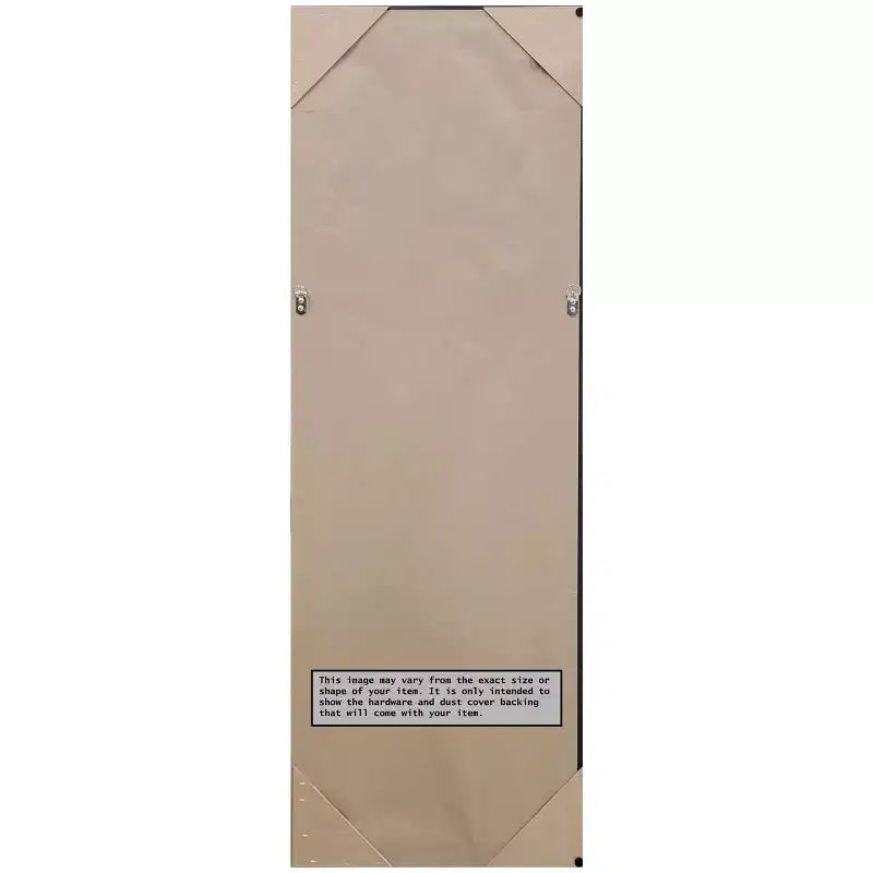 19" x 53" Non-Beveled Lara Bronze Wood on The Door Mirror - Amanti Art