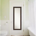 19" x 53" Non-Beveled Lara Bronze Wood on The Door Mirror - Amanti Art