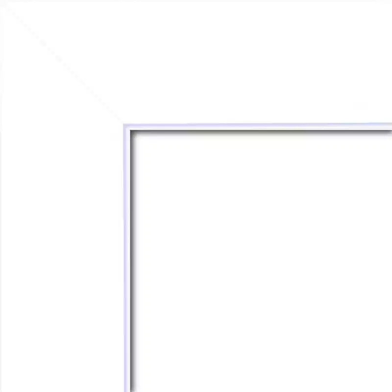 33" x 27" Non-Beveled Corvino White Wood Wall Mirror - Amanti Art: Modern Rectangle, Includes Mounting Hardware