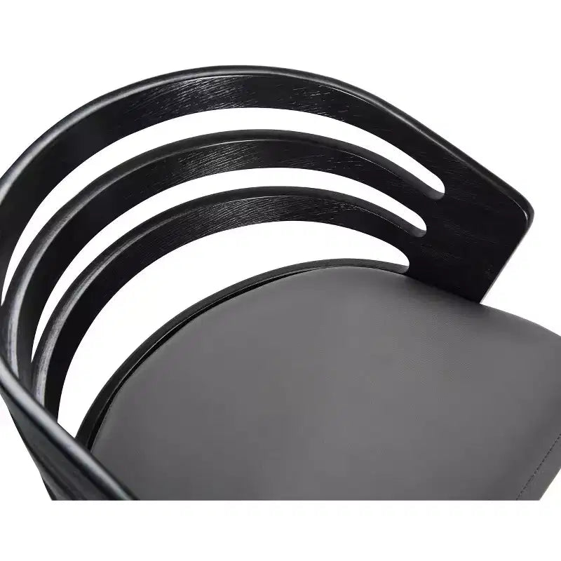 26" Jayden Swivel Counter Height Barstool Black/Gray - Armen Living