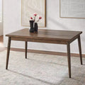 Buylateral Element Mid Century Modern Rectangular Dining Table Walnut: Mid-Century Modern, Seats 6, Rubberwood Legs