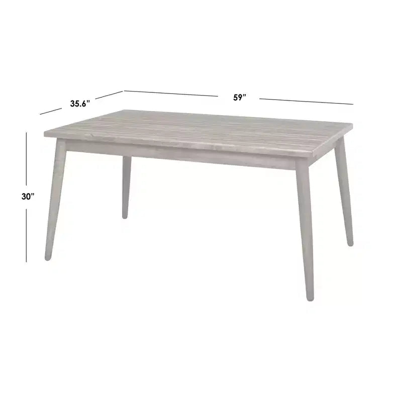 Buylateral Element Mid Century Modern Rectangular Dining Table Walnut: Mid-Century Modern, Seats 6, Rubberwood Legs
