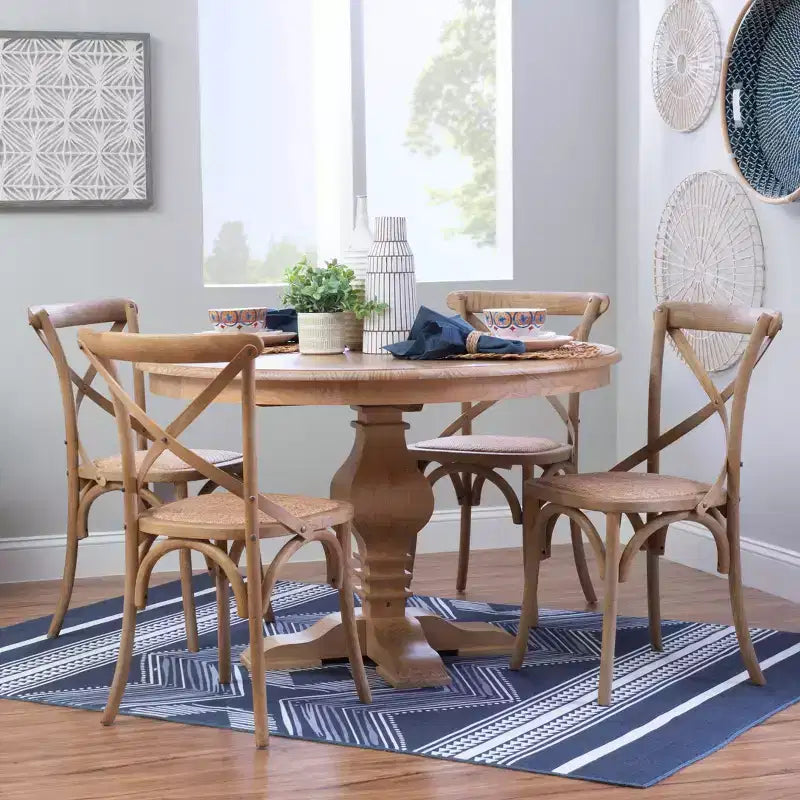 Doherty Traditional Round Dining Table Rustic Honey - Powell