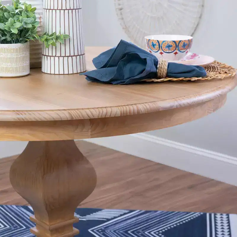 Doherty Traditional Round Dining Table Rustic Honey - Powell