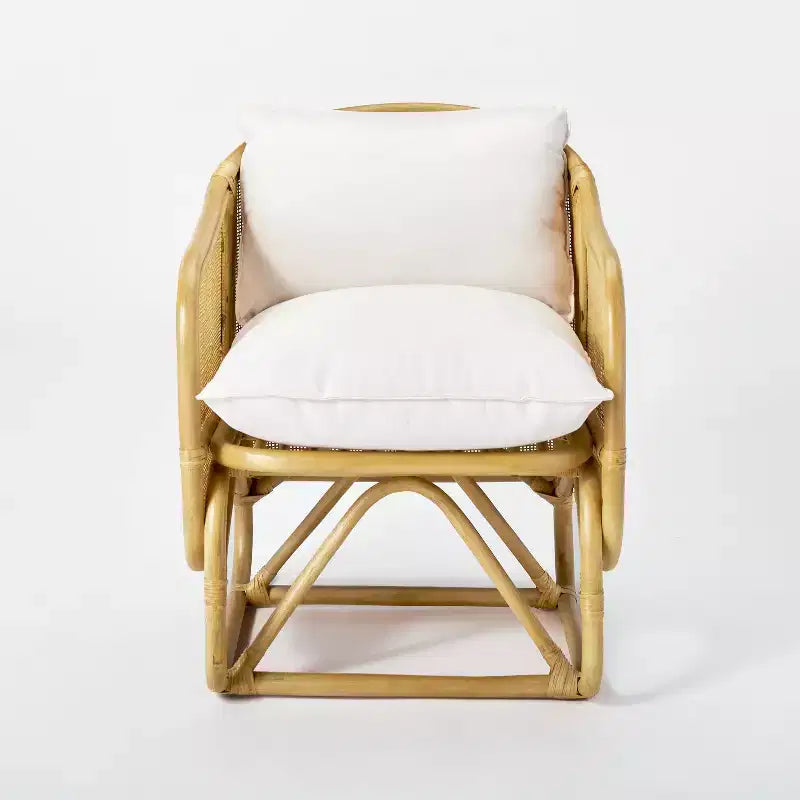 Rialto Rattan Barrel Back Chair with Cushion Honey Yellow - Threshold™ designed with Studio McGee