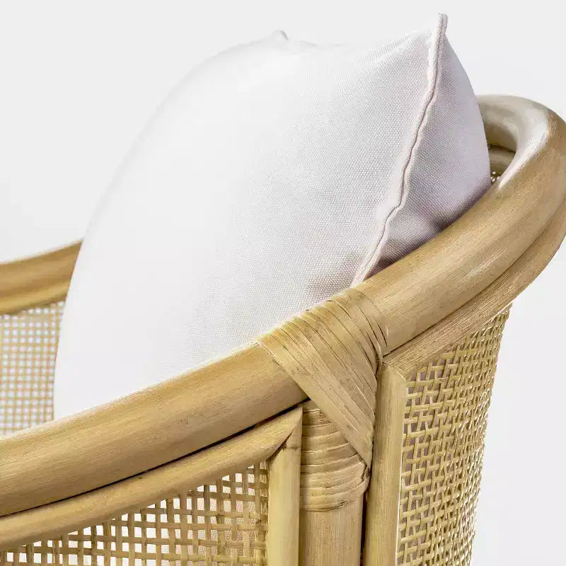 Rialto Rattan Barrel Back Chair with Cushion Honey Yellow - Threshold™ designed with Studio McGee