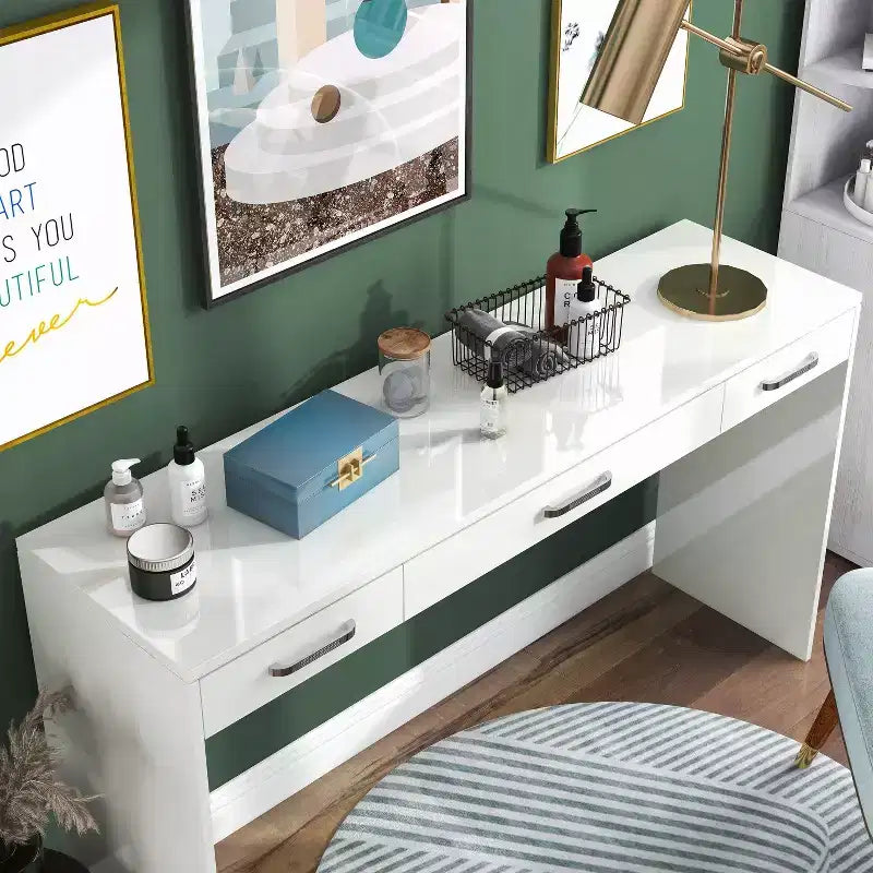 Grayde 3 Drawer Vanity Table Luminous White - miBasics