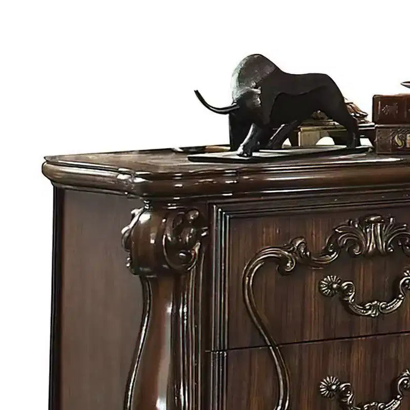 Versailles Nightstand Cherry Oak Finish - Acme Furniture