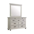 Brooks 9 Drawer Dresser with Mirror Beige - Picket House Furnishings: Transitional Style, Bun Feet, Felt-Lined