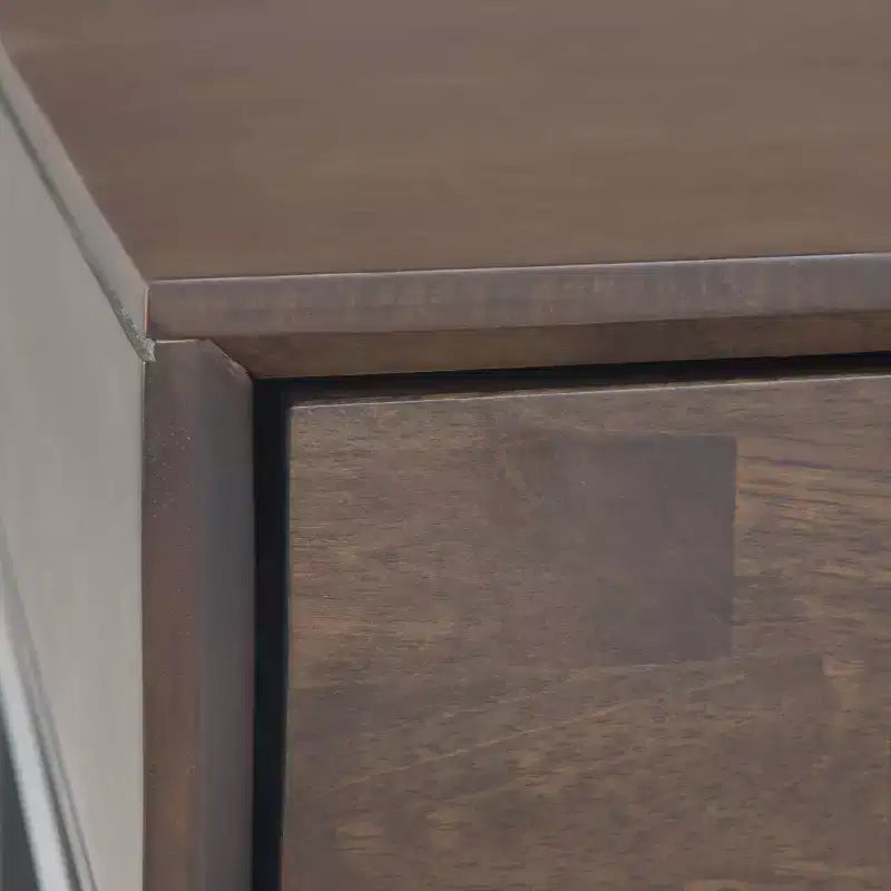 WyndenHall 54" Devlin Mid-Century Wide Console Table Walnut Brown