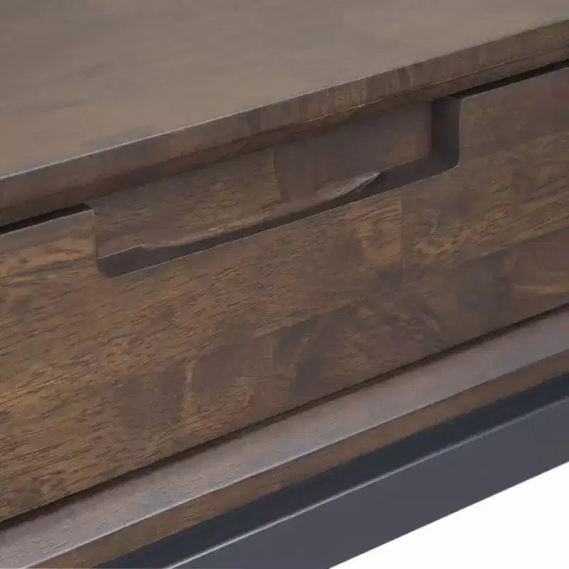 WyndenHall 54" Devlin Mid-Century Wide Console Table Walnut Brown