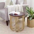 Maxwell Metal Side Table Gold - Finch