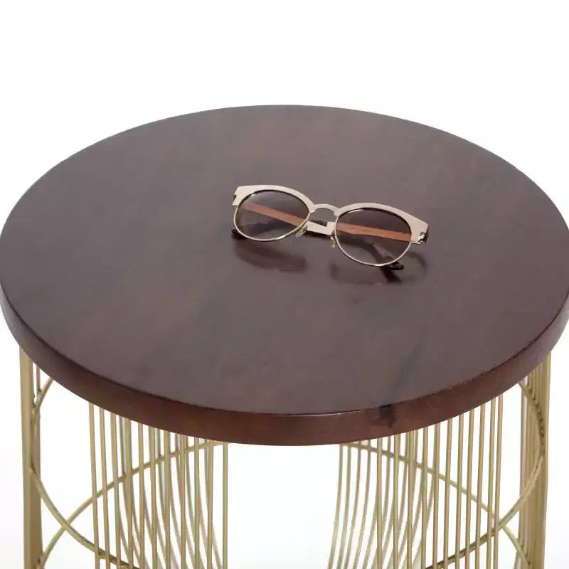 Maxwell Metal Side Table Gold - Finch