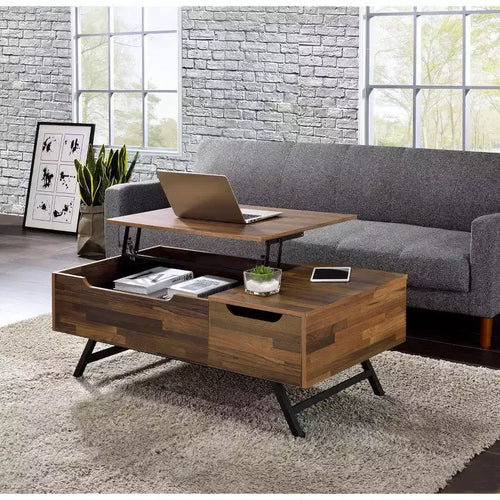 Throm Coffee Table with Lift Top Walnut - Acme Furniture