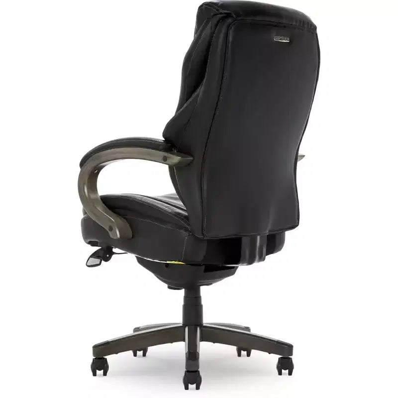 Hyland Bonded Leather & Wood Executive Office Chair - La-Z-Boy