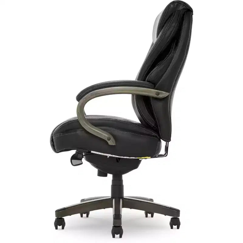 Hyland Bonded Leather & Wood Executive Office Chair - La-Z-Boy