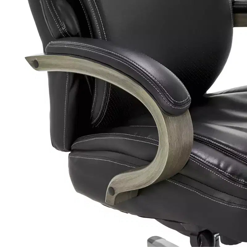 Hyland Bonded Leather & Wood Executive Office Chair - La-Z-Boy