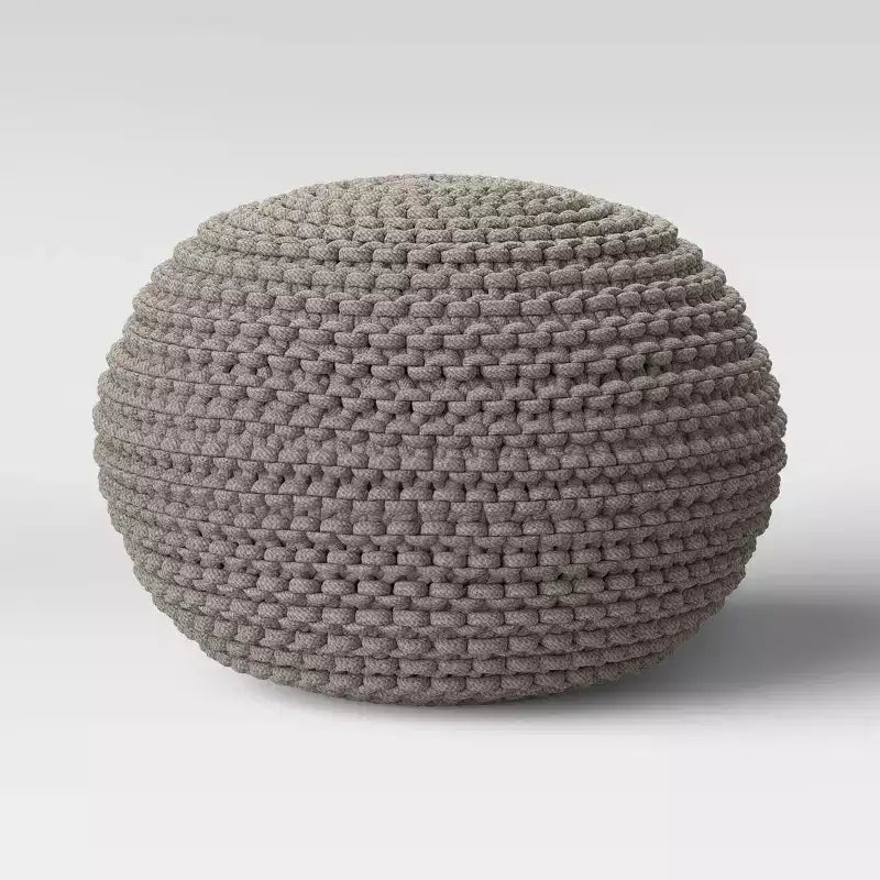 Cloverly Chunky Knit Pouf - Threshold
