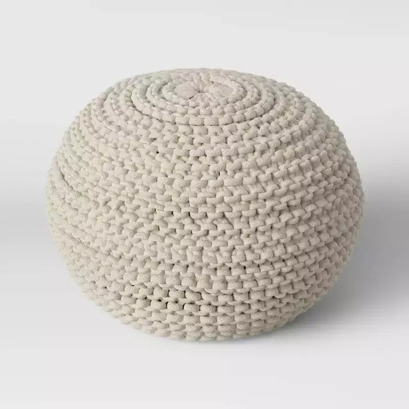 Cloverly Chunky Knit Pouf - Threshold