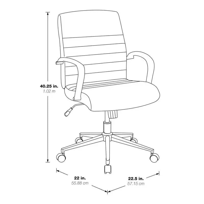 Baldwin Mid Back Faux Leather Chair - OSP Home Furnishings