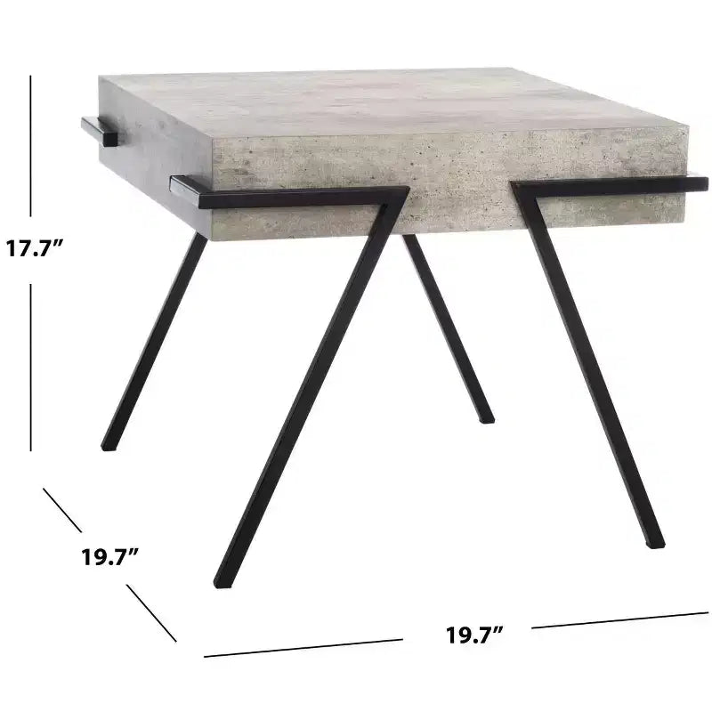 Jett Accent Table - ACC4201 - Light Grey/Black - Safavieh