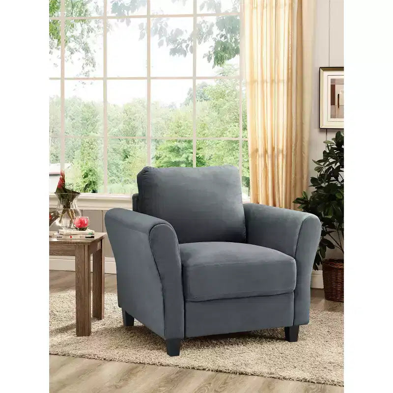 Willow Microfiber Chair with Rolled Arms - Lifestyle Solutions