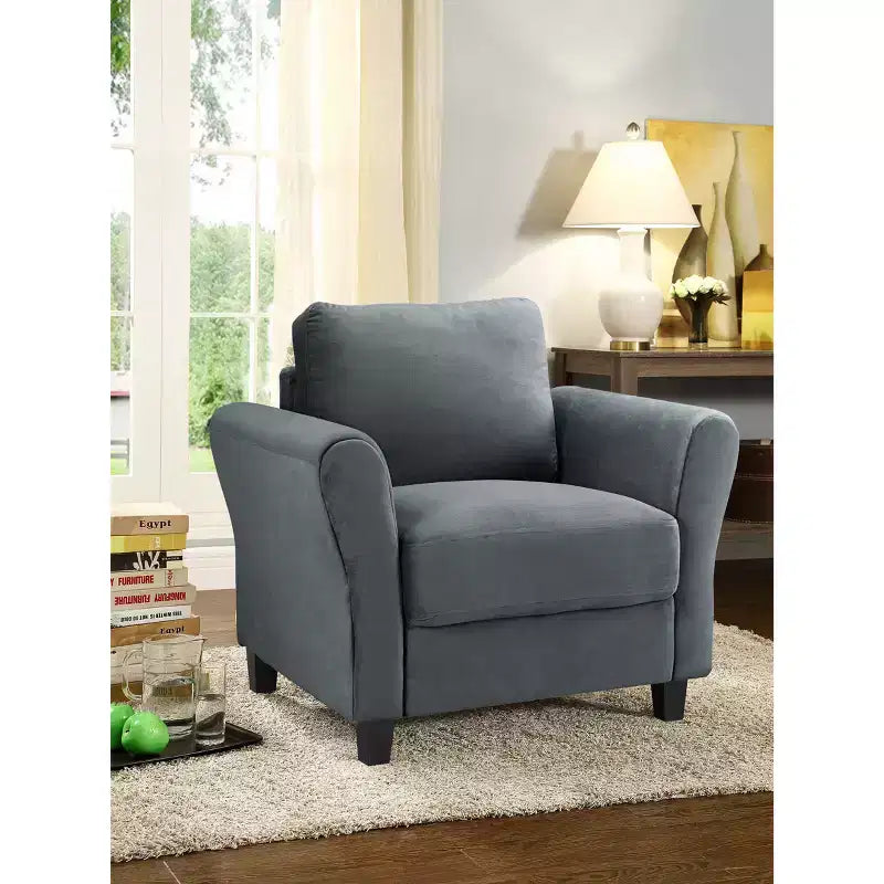 Willow Microfiber Chair with Rolled Arms - Lifestyle Solutions