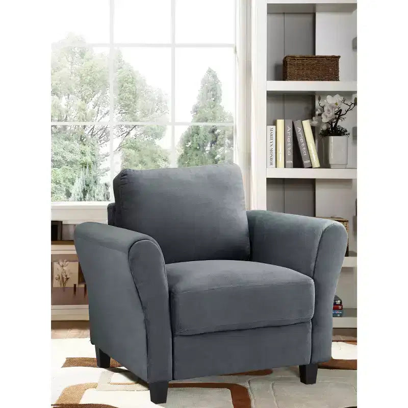 Willow Microfiber Chair with Rolled Arms - Lifestyle Solutions