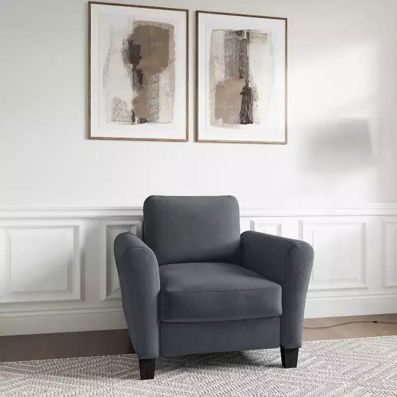 Willow Microfiber Chair with Rolled Arms - Lifestyle Solutions