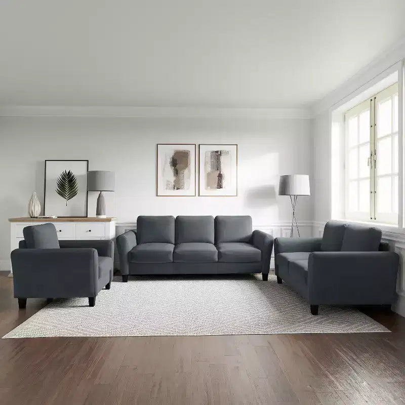 Willow Microfiber Chair with Rolled Arms - Lifestyle Solutions