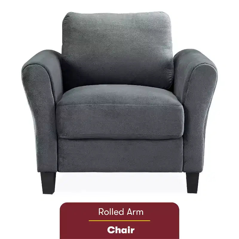 Willow Microfiber Chair with Rolled Arms - Lifestyle Solutions