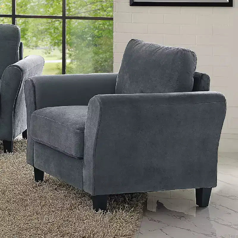 Willow Microfiber Chair with Rolled Arms - Lifestyle Solutions
