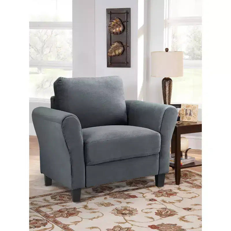 Willow Microfiber Chair with Rolled Arms - Lifestyle Solutions