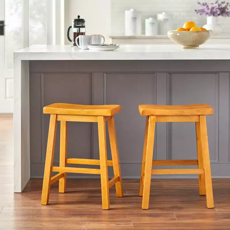 Buylateral Set of 2 24 Belfast Saddle Stools