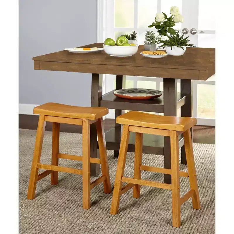 Buylateral Set of 2 24 Belfast Saddle Stools