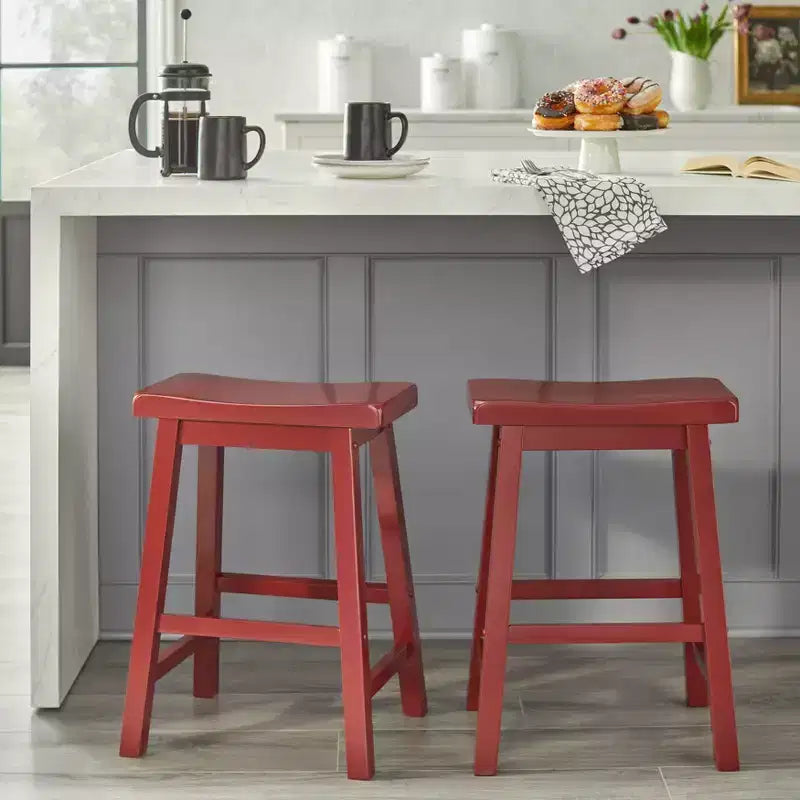 Buylateral Set of 2 24 Belfast Saddle Stools