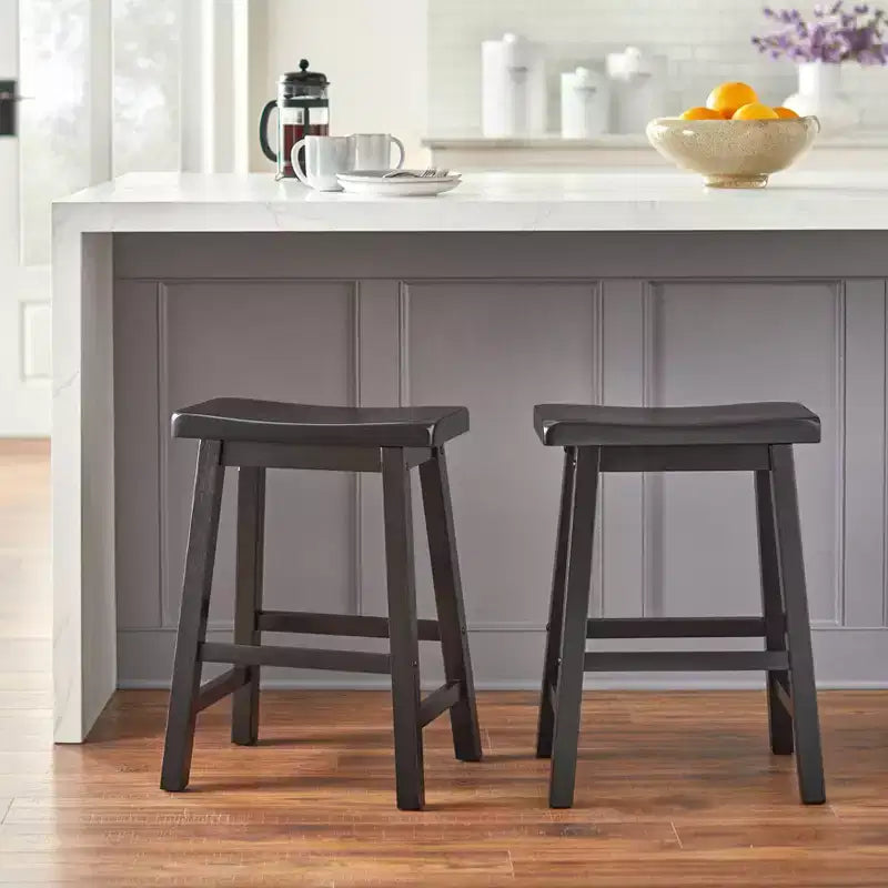Buylateral Set of 2 24 Belfast Saddle Stools