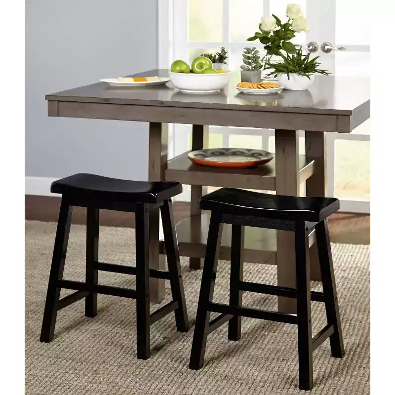 Buylateral Set of 2 24 Belfast Saddle Stools