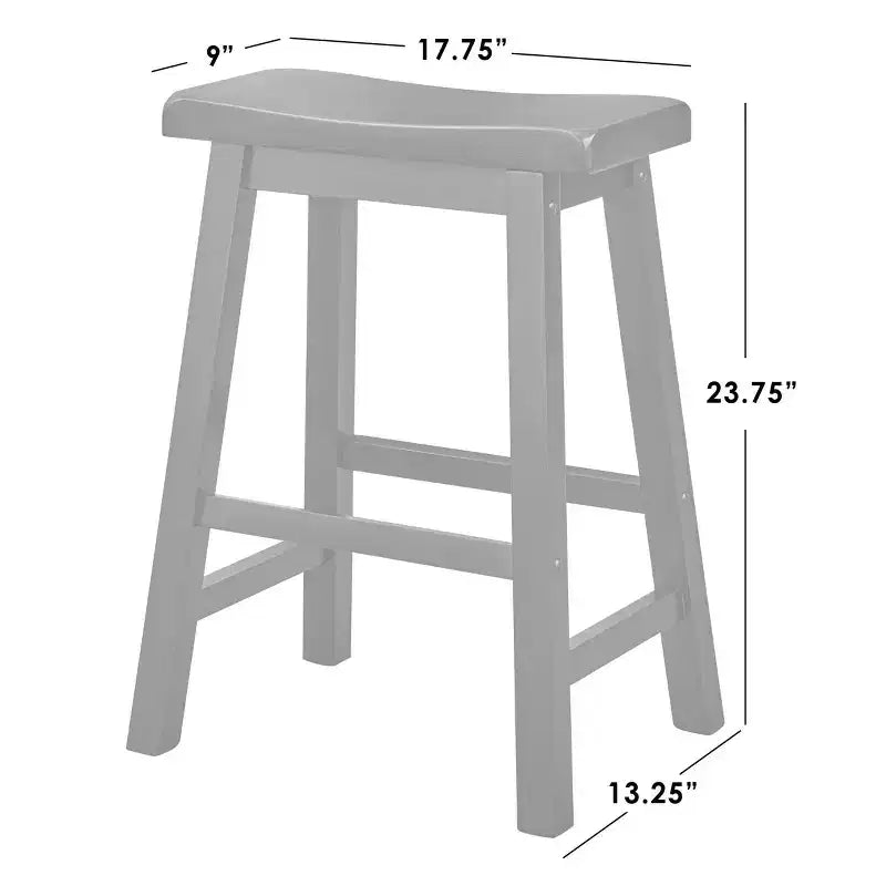 Buylateral Set of 2 24 Belfast Saddle Stools