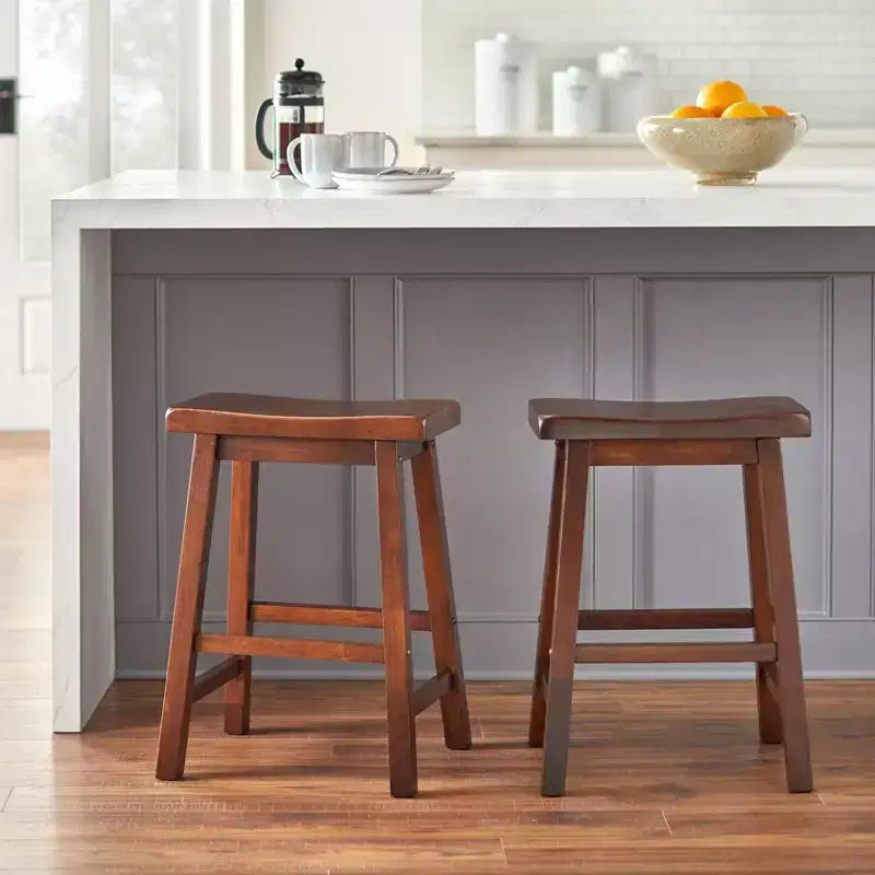 Buylateral Set of 2 24 Belfast Saddle Stools