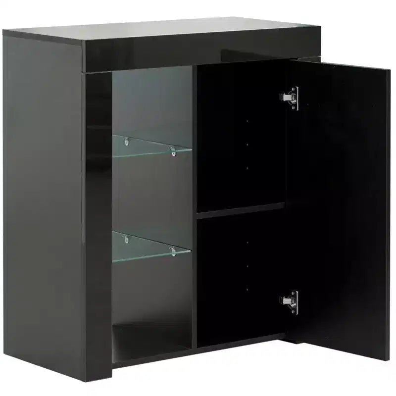 BasicwiseOffice or Living Room Side Storage Cabinet with LED
