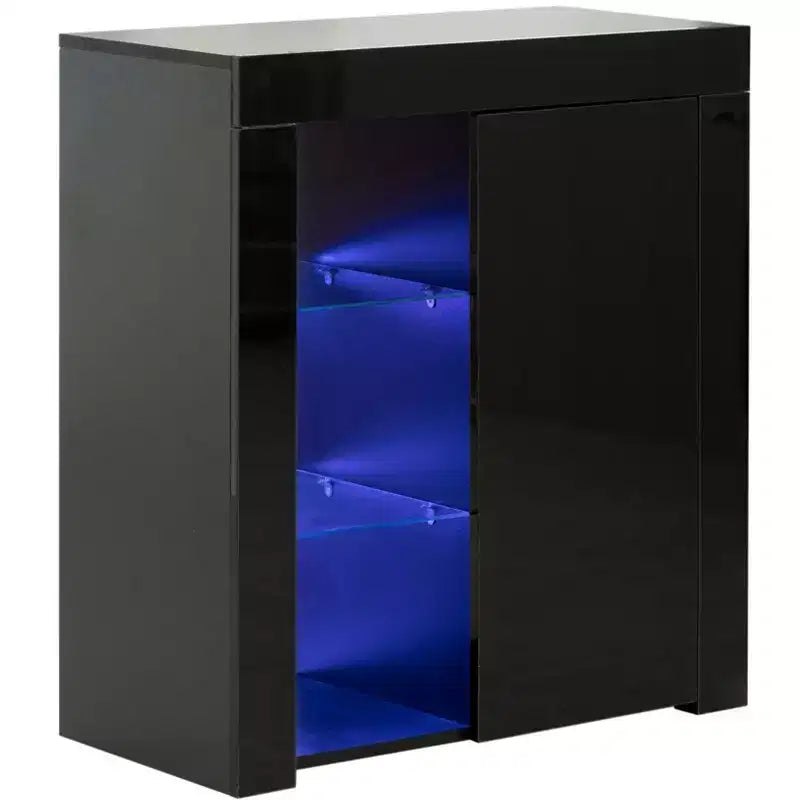 BasicwiseOffice or Living Room Side Storage Cabinet with LED