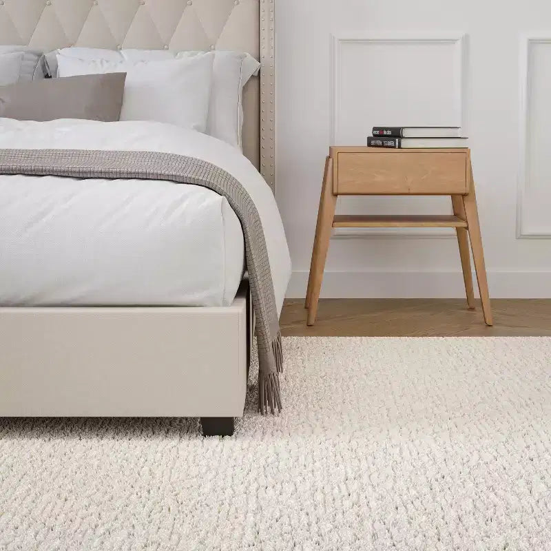 Merrick Lane Upholstered Platform Bed with Button Tufted Headboard