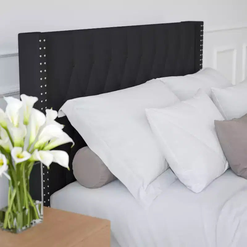 Merrick Lane Upholstered Platform Bed with Button Tufted Headboard