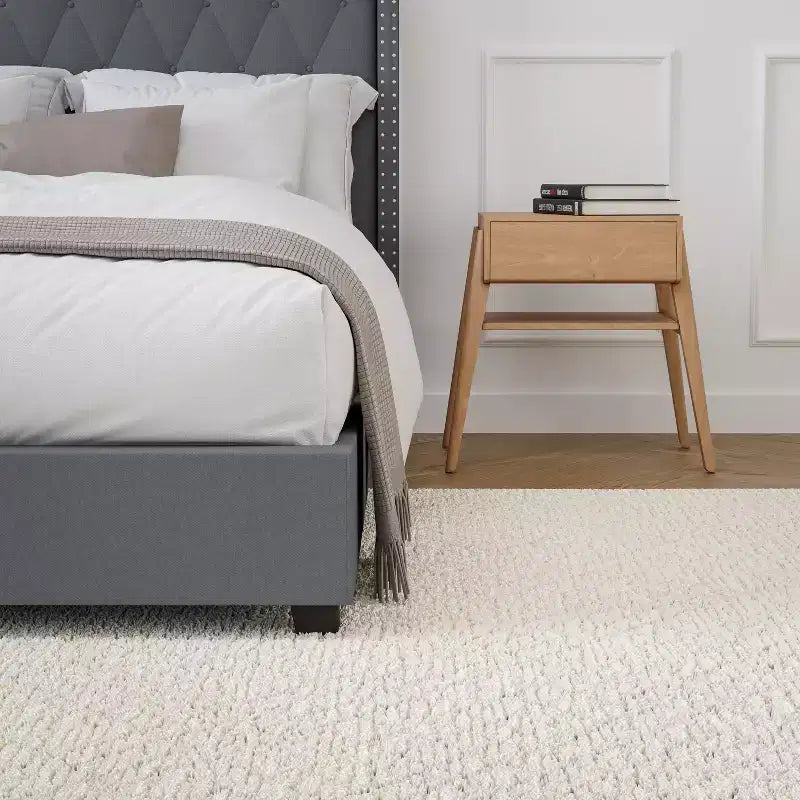 Merrick Lane Upholstered Platform Bed with Button Tufted Headboard