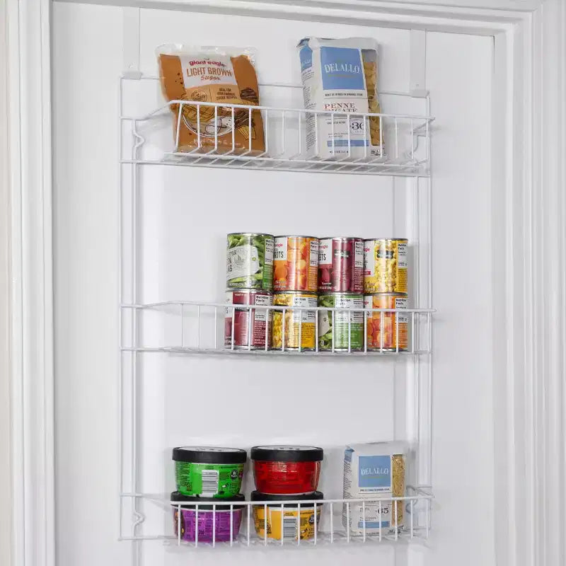 Hastings Home Over-the-Door Adjustable Hanging Storage Rack - White